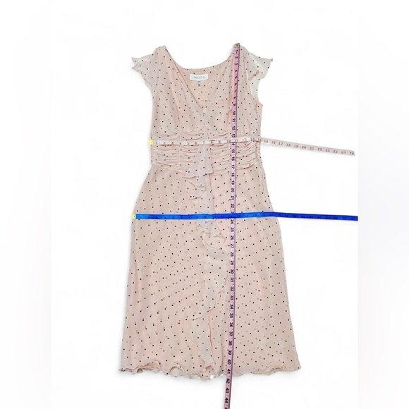 Escada Light Pink Polka Dot Ruffle Dress - Picture 7 of 7
